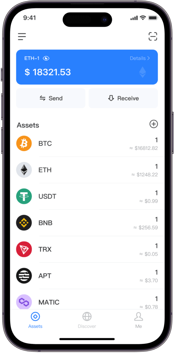 TokenPocket iOS 客户端界面